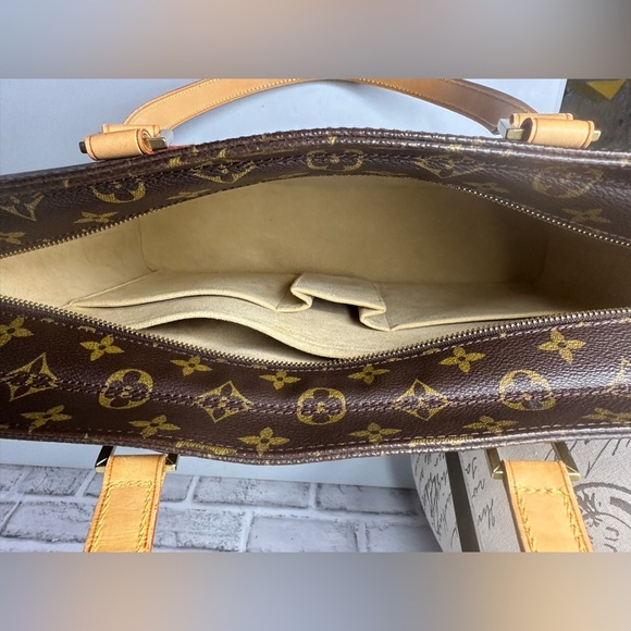 Louis Vuitton Luco M51155 Monogram Canvas Shoulder Tote Bag Zip Close Brown EUC - Picture 8 of 11